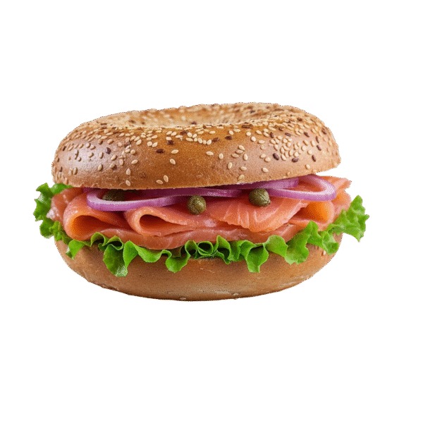 smoked salmon bagel