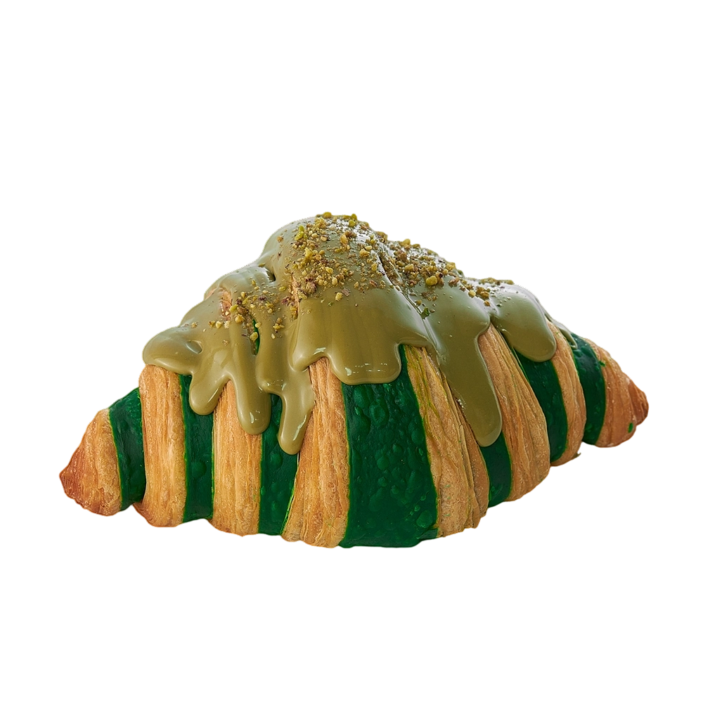 green pistachio croissant
