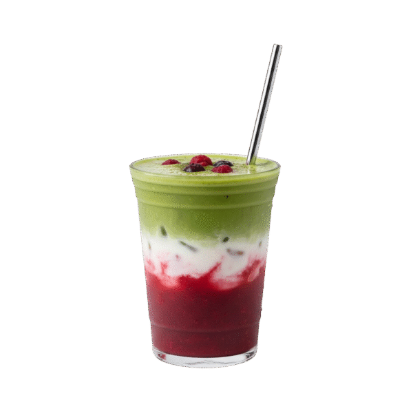 matcha berry latte