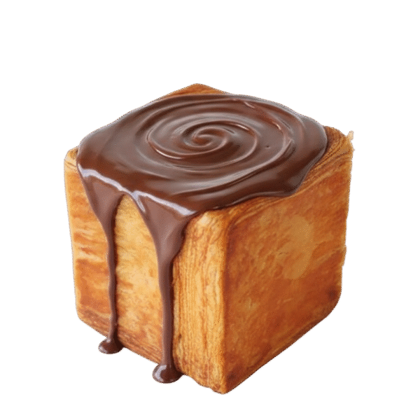 cube chocolate croissant